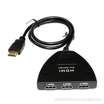 Mini 3x1 HDMI Switches with Short HDMI CableNew